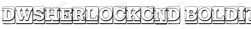 DWSherlockCnd BoldItalic字体转换
